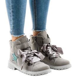 Scarponi da trekking grigi con stella TL51-3 grigio 1