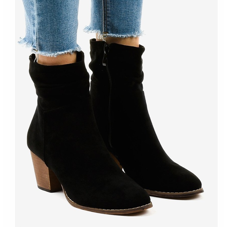 Stivali texani scamosciati neri E2250 nero 1