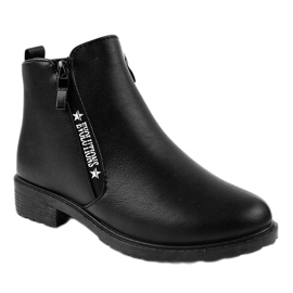 Stivali piatti da donna neri XY-526 nero 1