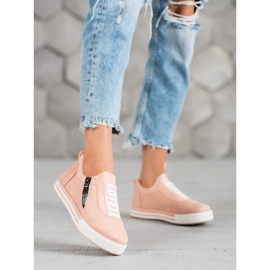 SHELOVET Sneakers alla moda senza lacci rosa 2