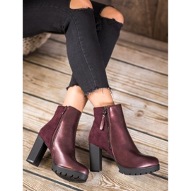 Bestelle Stivaletti bordeaux sulla piattaforma rosso 2