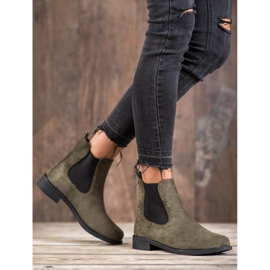 Ideal Shoes Stivaletti Chelsea casual verde 2