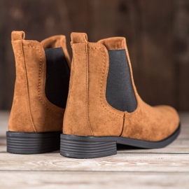 Ideal Shoes Stivaletti Chelsea casual marrone 1