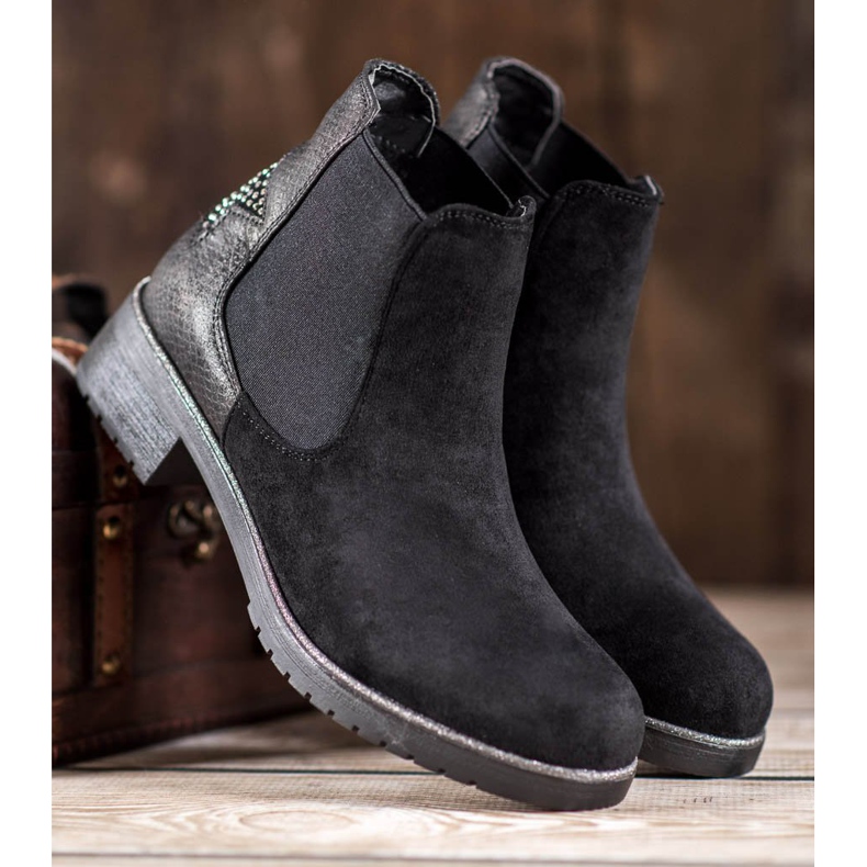 SHELOVET Stivaletti Chelsea con stella nero 1