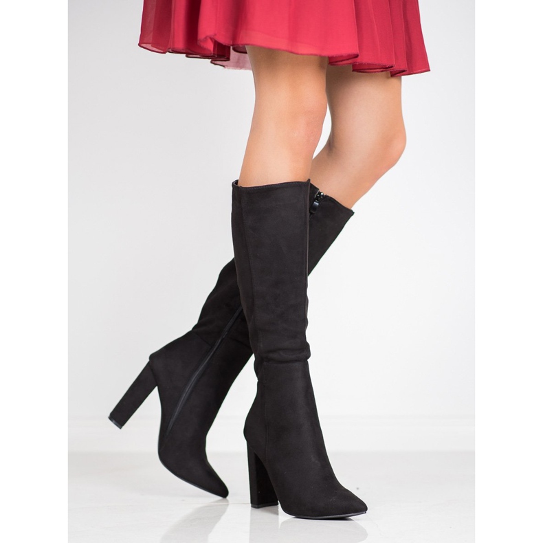 Seastar Stivali sexy in pelle scamosciata nero 1