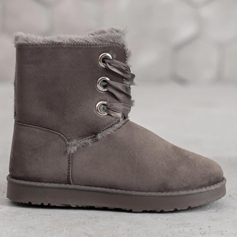Kylie Stivali da neve allacciati grigio 2