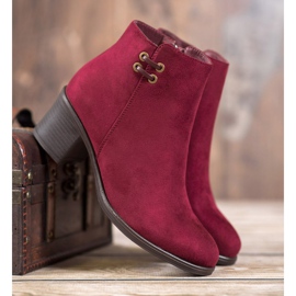 Clowse Stivaletti bordeaux sul palo rosso 1