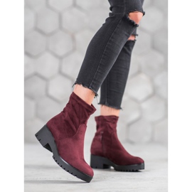 SHELOVET Stivaletti bordeaux sulla piattaforma rosso 1