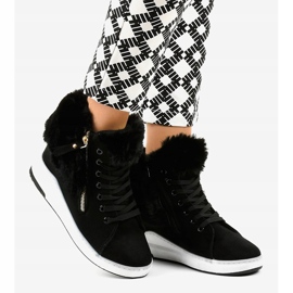 Sneakers nere da donna isolate CN686 nero 2