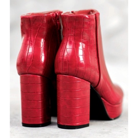 Small Swan Stivali sulla piattaforma rosso 1