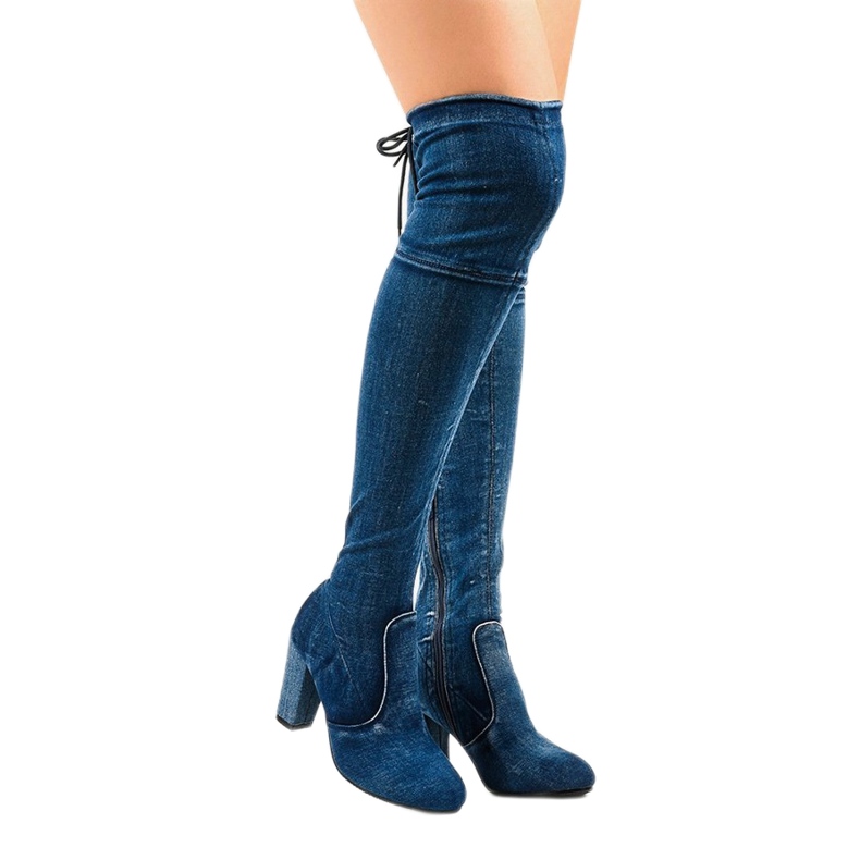 Stivali classici in denim HX15135-3B blu 1