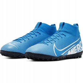 Nike Mercurial Superfly 7 Academy Tf Jr AT8143 414 scarpe da calcio multicolore blu 2