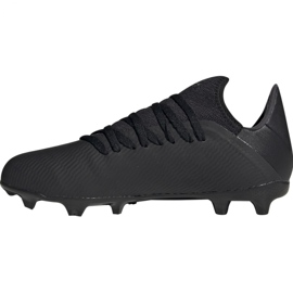 Le scarpe da calcio adidas X 19.3 Fg Jr F35364 nero nero 1