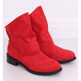 Stivali con tomaia spiegazzata rosso 6672 Rosso 1
