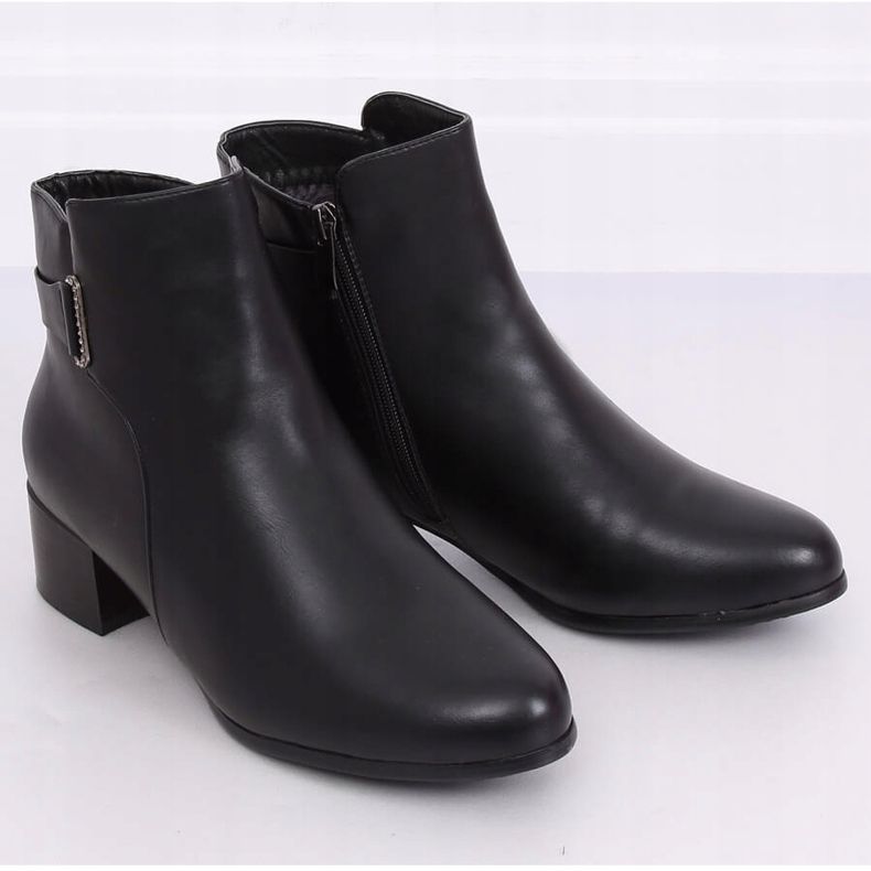 Stivali neri con tacco basso CK63-2 Black nero 2