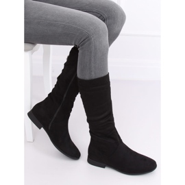 Stivali neri con tacco piatto M629 Black nero 1