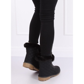 Stivali neri in legno trapuntato Z140 Black nero 1