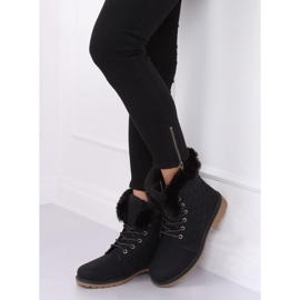 Stivali neri in legno trapuntato Z140 Black nero 2