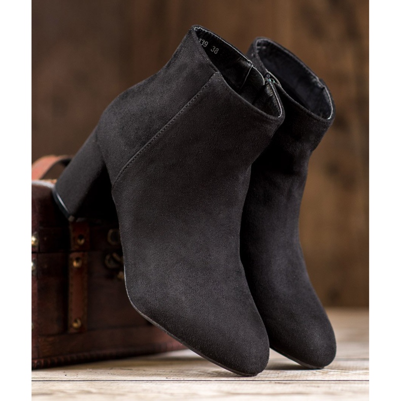 SHELOVET Stivali classici in pelle scamosciata nero 1