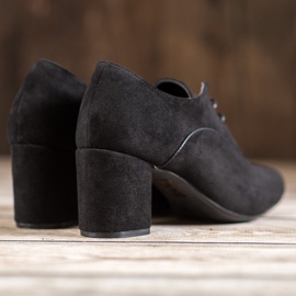 SHELOVET Décolleté con lacci nero 1