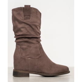Super Mode Stivali da cowboy classici cachi verde 1