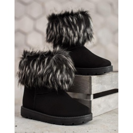 SHELOVET Mukluki nero con pelliccia 2