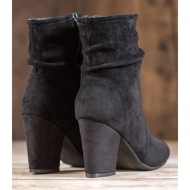 SHELOVET Stivali alti in pelle scamosciata nero 1