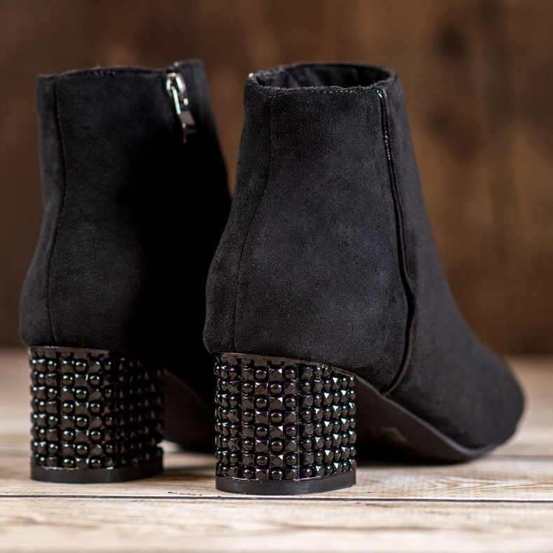 SHELOVET Stivali Con Tacco Decorativo nero 1