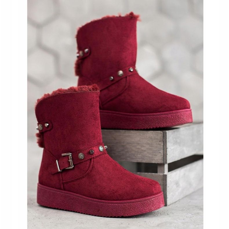 SHELOVET Mukluki con getti rosso 2