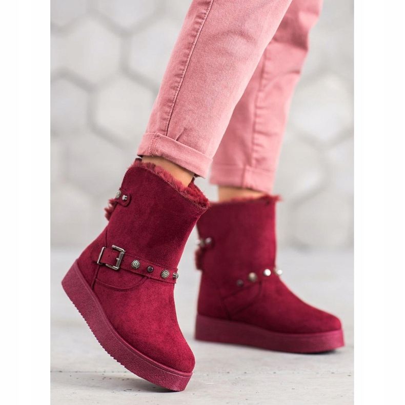 SHELOVET Mukluki con getti rosso 1