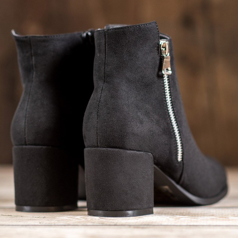 SHELOVET Stivali classici in pelle scamosciata nero 1