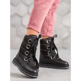 Muto Stivali da neve sulla piattaforma nero 1