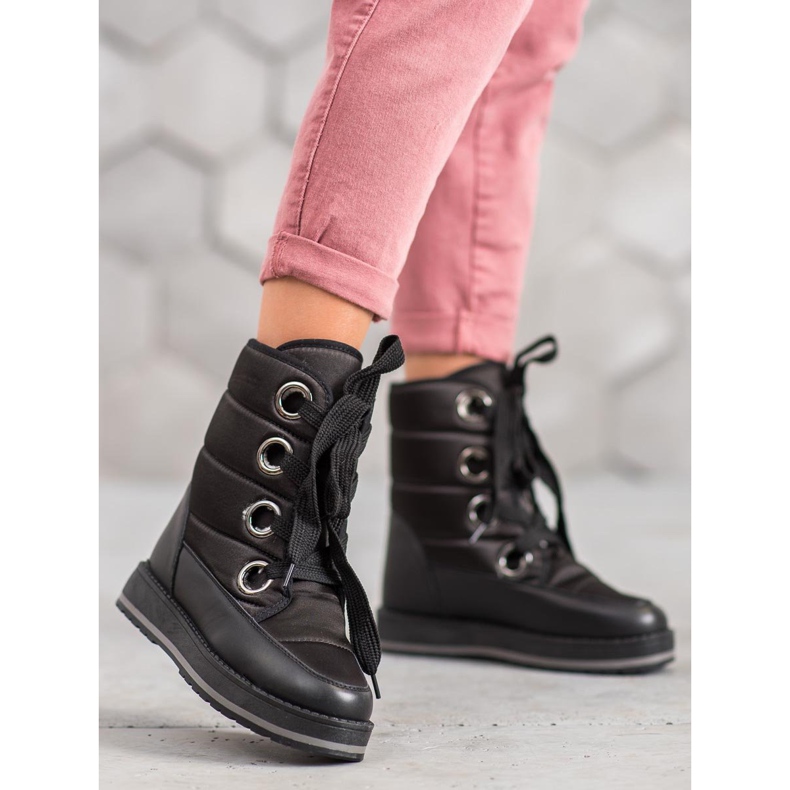 Muto Stivali da neve sulla piattaforma nero 1