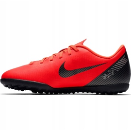 Scarpa da calcio Nike Mercurial Vapor X 12 Club Gs CR7 Tf Jr AJ3106 600 multicolore rosso 1