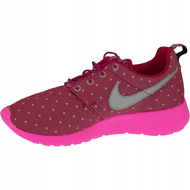 Nike Rosherun Print Gs W 677784-606 scarpe rosa 2