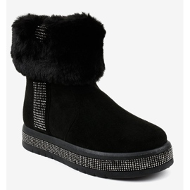 Stivali Eskimo in camoscio nero isolante K-356 1