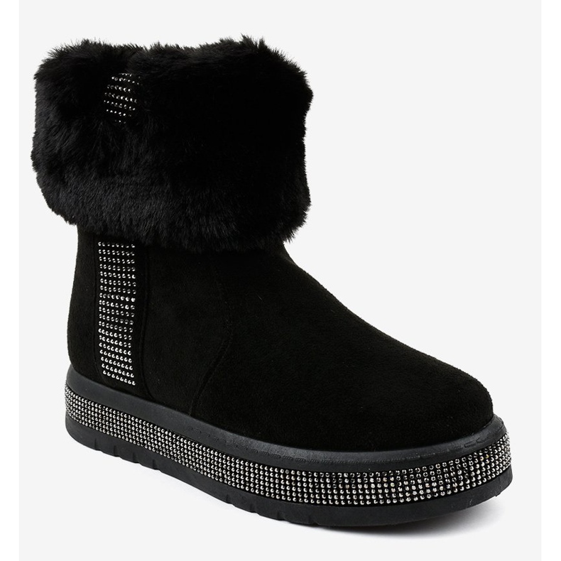 Stivali Eskimo in camoscio nero isolante K-356 1