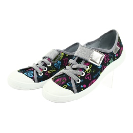 Scarpe per bambini Befado 251Y137 nero blu rosa grigio giallo 3