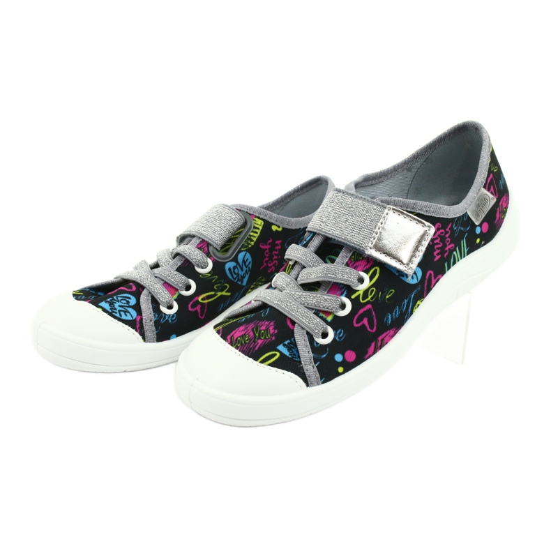 Scarpe per bambini Befado 251Y137 nero blu rosa grigio giallo 3
