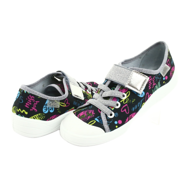 Scarpe per bambini Befado 251Y137 nero blu rosa grigio giallo 4