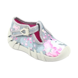 Scarpe per bambini Befado 110P363 rosa grigio 2