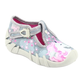 Scarpe per bambini Befado 110P363 rosa grigio 1
