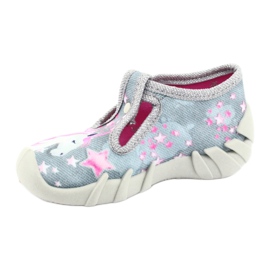 Scarpe per bambini Befado 110P363 rosa grigio 2