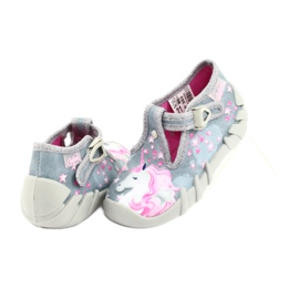 Scarpe per bambini Befado 110P363 rosa grigio 4