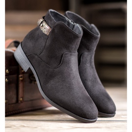 SHELOVET Stivali con cintura decorativa nero 2