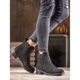 Super Me Stivali in pelle scamosciata alla moda nero 1