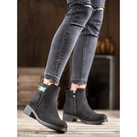 Super Me Stivali in pelle scamosciata alla moda nero 2