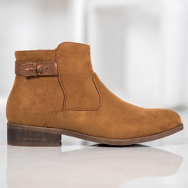 SHELOVET Stivali con cintura decorativa marrone 1