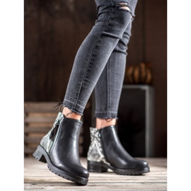 SHELOVET Lavoratori sulla piattaforma Snake Print nero 1