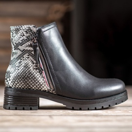 SHELOVET Lavoratori sulla piattaforma Snake Print nero 2